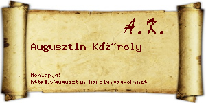 Augusztin Károly névjegykártya